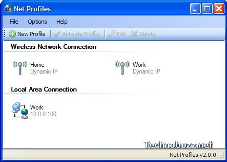 Save your network settings as profiles with Net Profiles