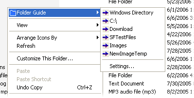 Access folders easily from the right-click menu 