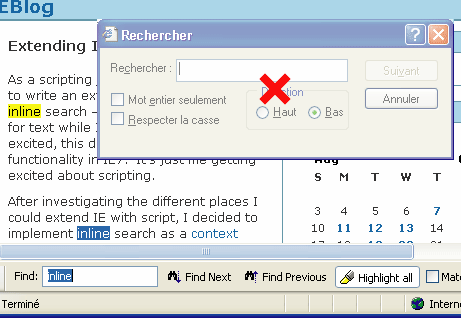 Inline Search for Internet Explorer Inline Search for Internet Explorer
