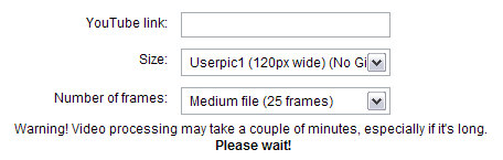 Create a GIF animation from YouTube videos