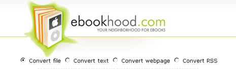 Convert text, webpages to Ipod Ebook