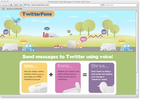Send Voice Message To Twitter with Twitterfone