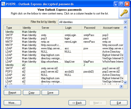 recover Outlook Express Password