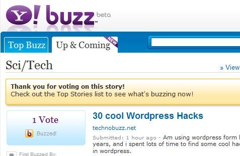 Yahoo Buzz is Live for all