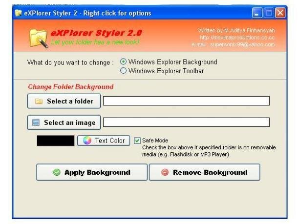 Customize your Windows Explorer background