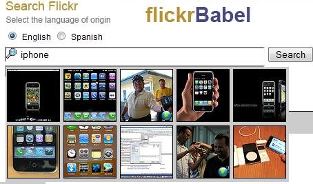 Search Flickr Images easily with FlickrBabel