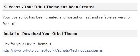 Orkut Theme Generator