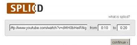 YouTube video spliter - Splicd