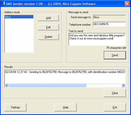 Send SMS from your own PC