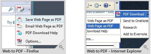 Free Web to PDF Converter for Firefox & IE