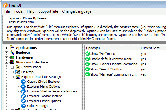 Configure and optimize your system with Fresh UI