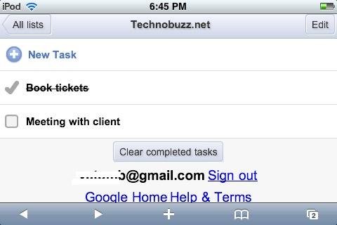 Gmail Tasks on iPhone & Mobile Browsers