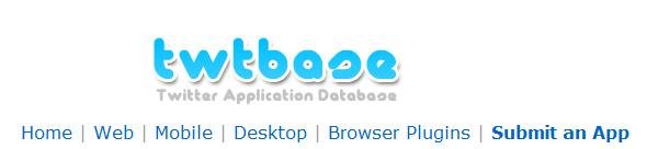 Database of Twitter Applications: Twtbase