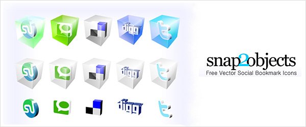 Vector Social Bookmark Icons