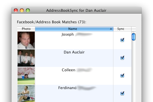 facebook sync | addressbook sync | address book synchronizer | sync | synchronize | facebook