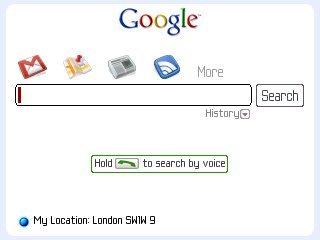 Google Voice Search, My Location, BlackBerry, RIM, smartphones, cell phone