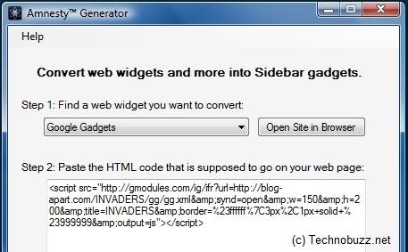 Sidebar, Sidebar Gadget, Windows 7