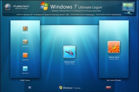 windows logon. windows 7,windows 7 logon pack