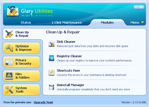 Portable Glary Utilities: Increase PC performance & maintain system