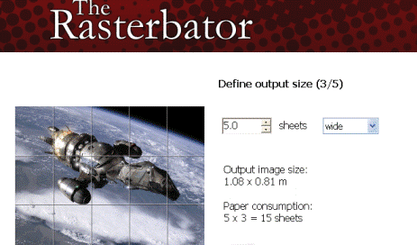 Convert Photos into Wall Size Posters: Rasterbator