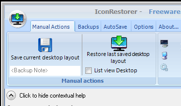 Restore & Backup Desktop Icons with IconRestorer