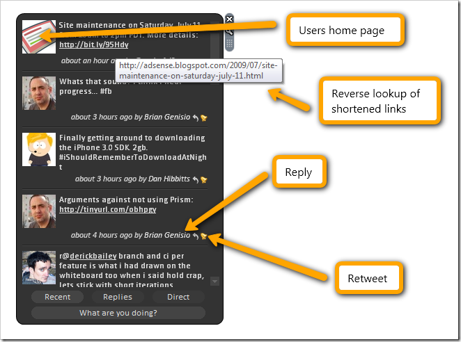 TweetZ: Twitter Sidebar Gadget for Windows 7/Vista