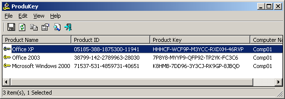 Recover Windows 7, Vista, XP & MS Office Product Keys
