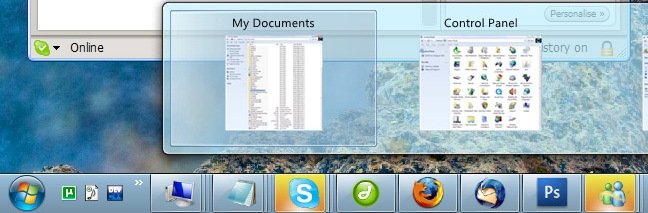 Windows 7 Taskbar on XP with ViGlance