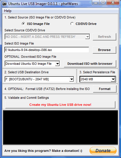 Create Ubuntu Live USB from your Windows system
