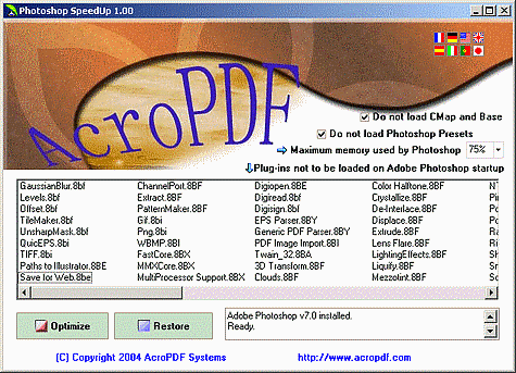 Photoshop SpeedUp 2.00