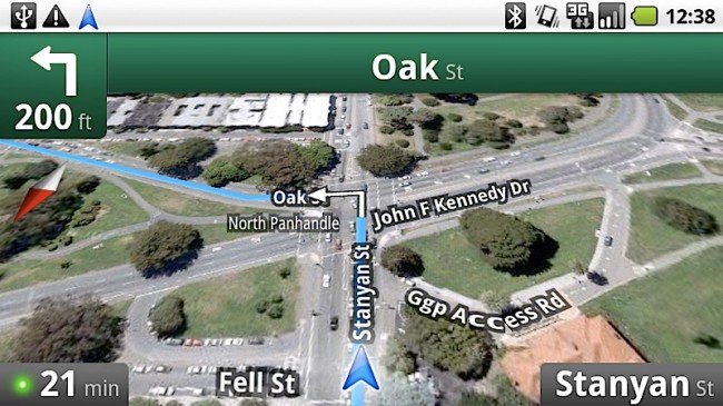 Google Maps Navigation for Android 2.0