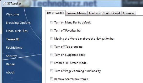 IE Tweaker: Tweak & Fix Internet Explorer