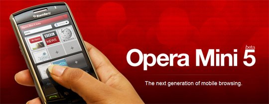Download Opera Mini 5 beta for Google Android