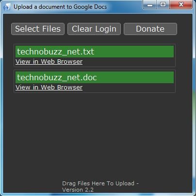 Bulk Uploads Your Files To Google Docs with GDocsUploader