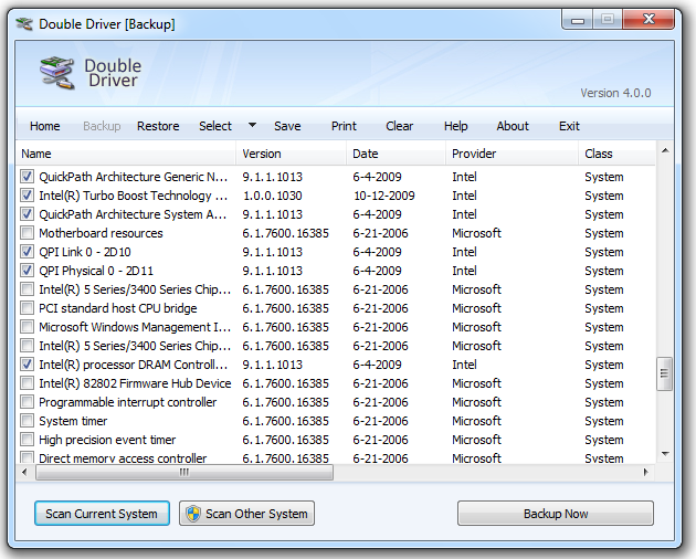 View, Backup & restore Drivers with Double Driver