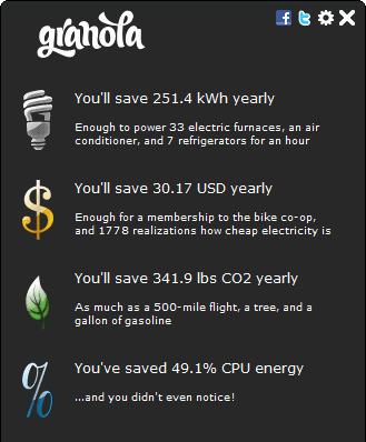Granola, Energy Saving Granola, Energy Saving