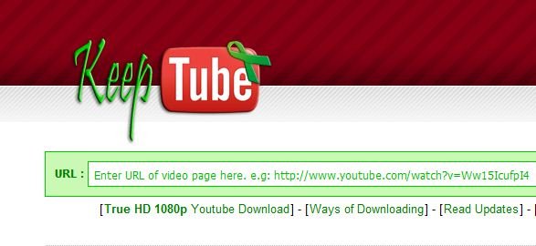 KeepTube: Download Youtube, Megavideo, Dailymotion HD videos