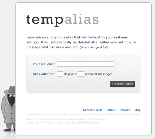 Create Temporary Email Addresses with Tempalias