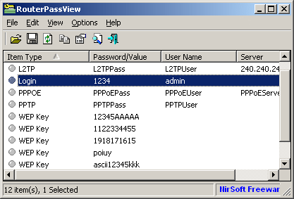 Recover Lost Router Passwords with RouterPassView