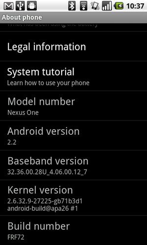 Latest Froyo Build For Nexus One Leaked (FRF72)