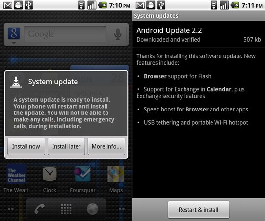 Andoid 2.2 Froyo FRF85B for Nexus One is Official