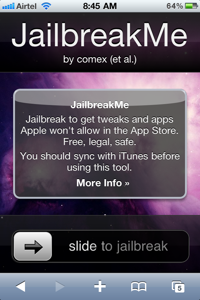 Jailbreak iPhone 4 4.0.1/4.0 iOS with JailbreakMe 2.0