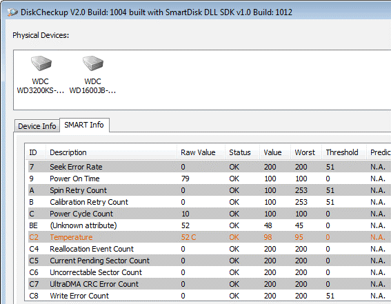 Monitor your PC Hard Drive with DiskCheckup