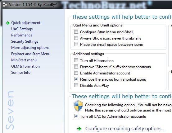 Sunrise Seven, Windows 7 customizer, tweak OS, tweak Windows 7 Sunrise Seven, Windows 7 customizer, tweak OS, tweak Windows 7