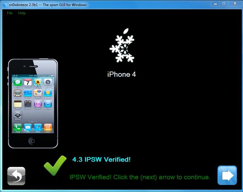 sno0wbreeze sn0wbreeze,sn0wbreeze 2.3b1,jailbreak ios 4.3,windows,tethered, iPhone 4