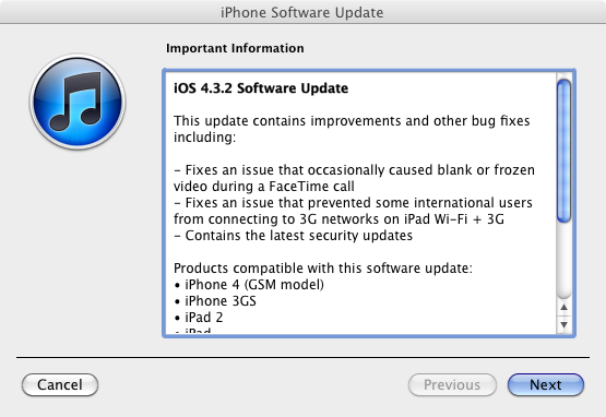 Download Apple iOS 4.3.2 for iPhone 4, 3GS iPad, iPod touch