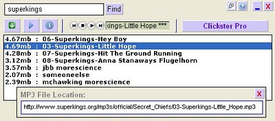 Clickster Help you to Search MP3 and Download it