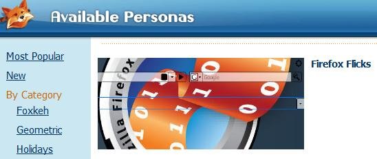 Create Firefox themes with Personas