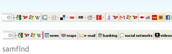 Organize Firefox Favorite Bookmarks with Samfind Bookmarks Bar