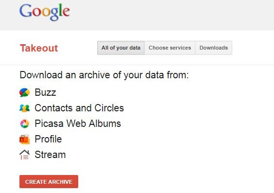 Google Takeout, Easier Way To Backup Google Data